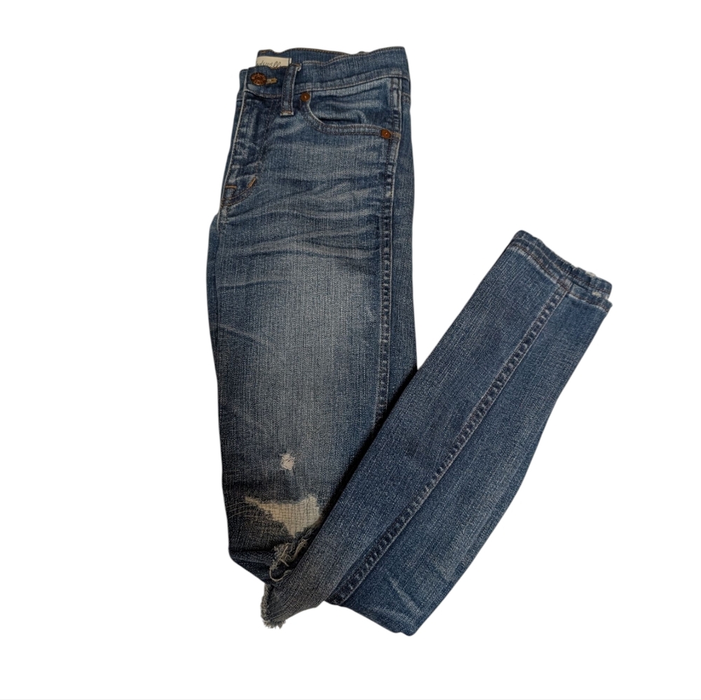 Madwell Jeans Womens 24 Distressed Regular 9" High Rise Skinny Ankle